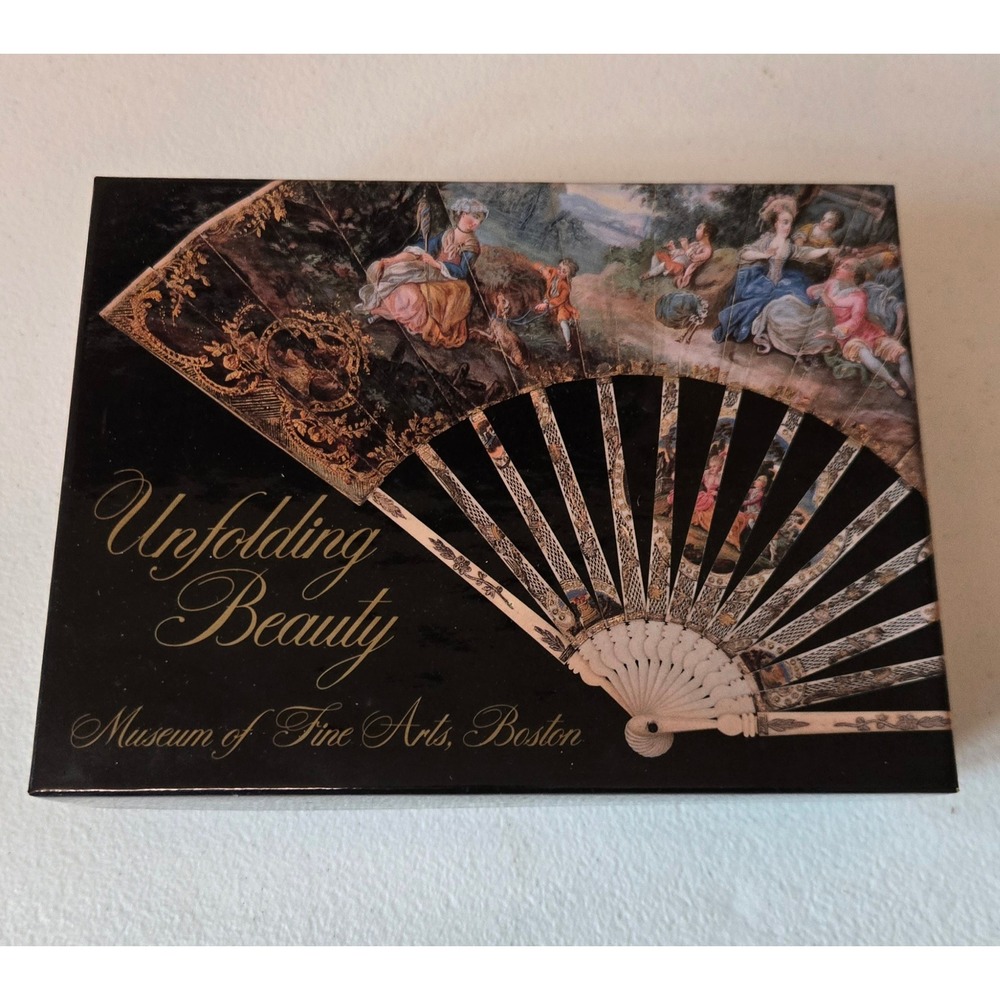 Vintage 1991 MFA Boston Unfolding Beauty Fan Notecards Complete Set 30 Cards